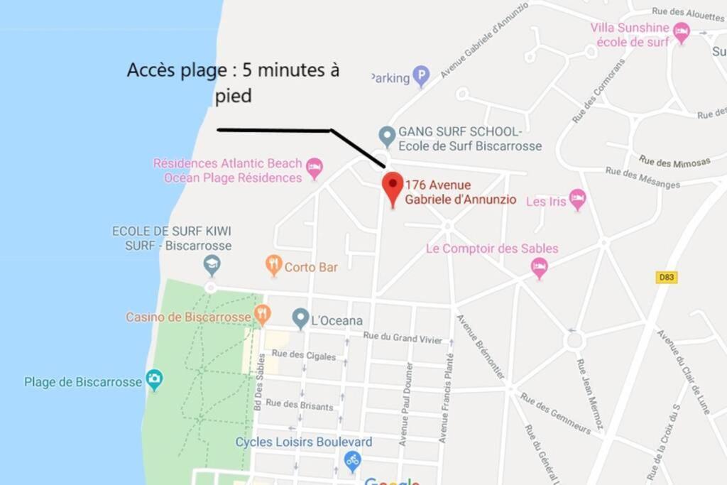 Maison 4 A 5 Personnes Au Pied Des Plages Біскарросс Екстер'єр фото